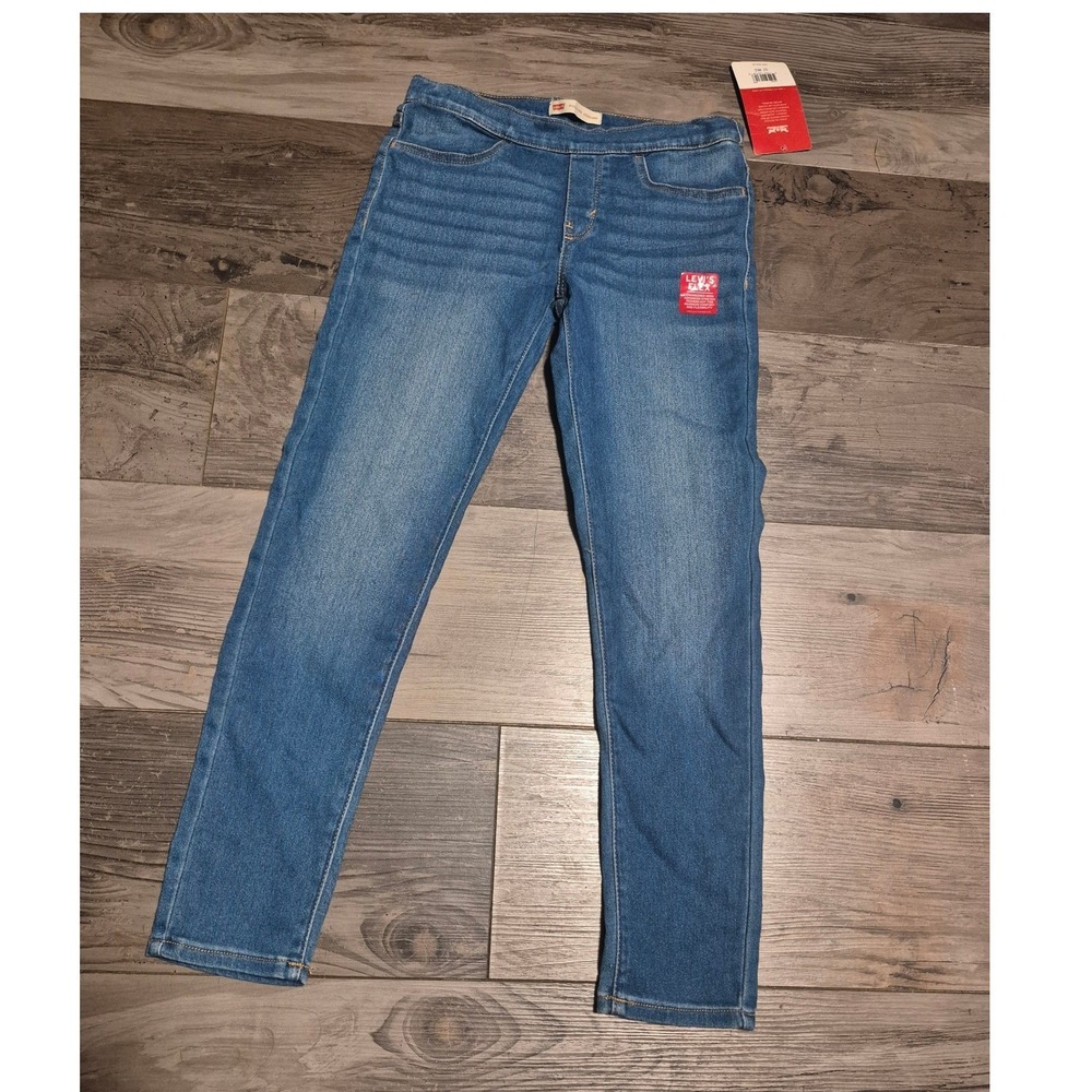 Levis Girls Pull-On Jeggings Jeans Size 12 Regular Stretch Denim